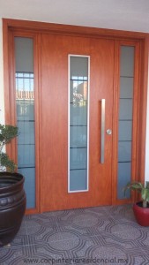 puerta exterior de madera con vidrio san luis potosi