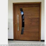 Puerta exterior de madera moderna san luis potosi
